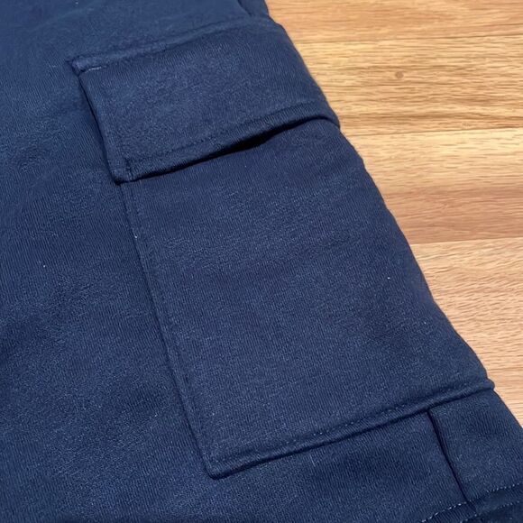 NWT | TEK GEAR | Navy | Cargo Short w/ Ultrasoft Fleece | Small - Picture 2 of 4